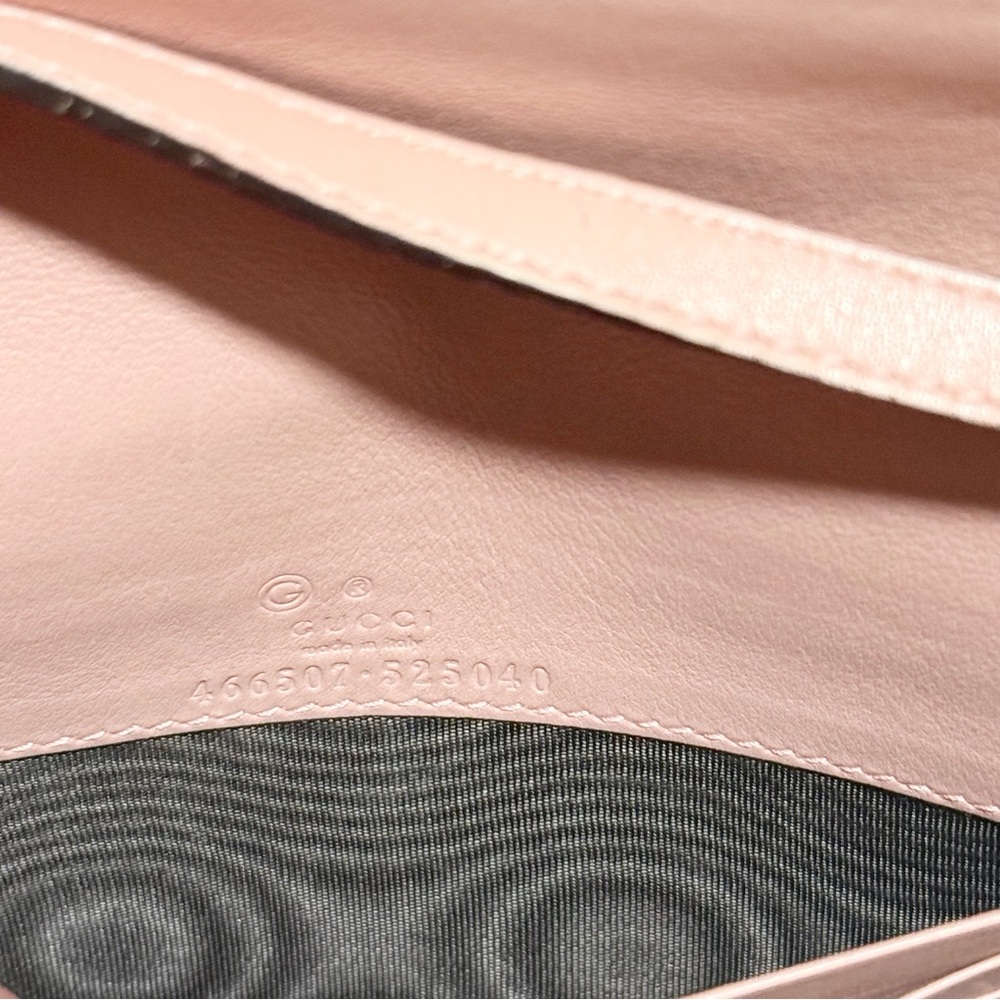Gucci Micro GG Guccissima Pink Leather Crossbody / Wallet (GUC) - Picture 10 of 16